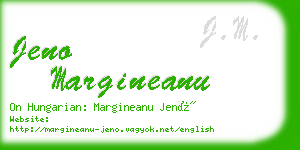 jeno margineanu business card